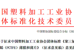 关于征求团体标准《聚三氟氯乙烯（PCTFE）薄膜和薄片》（征求意见稿）意见的函